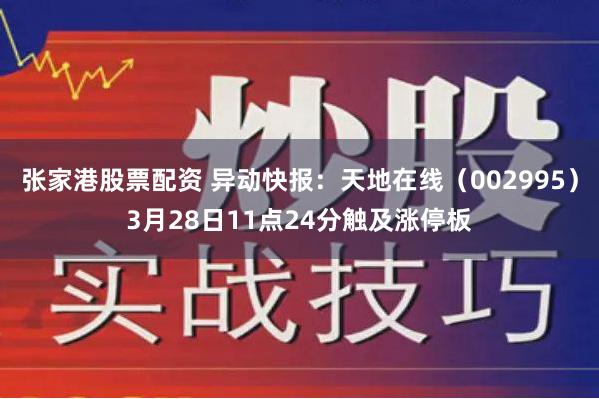 张家港股票配资 异动快报：天地在线（002995）3月28日11点24分触及涨停板